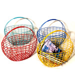 Colored garden baskets